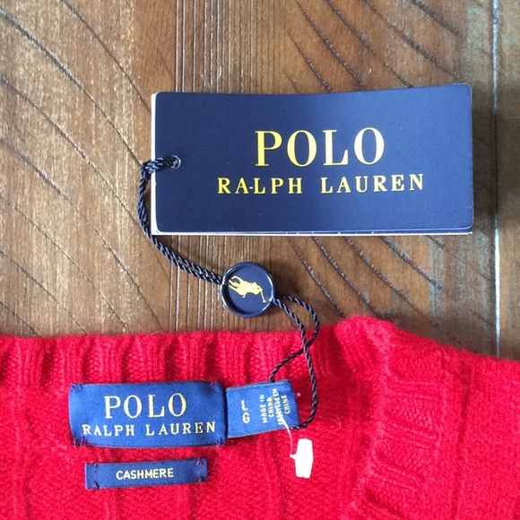 COPY - Ralph Lauren Cashmere Polo Sweater NEW Red… - Picture 3 of 6
